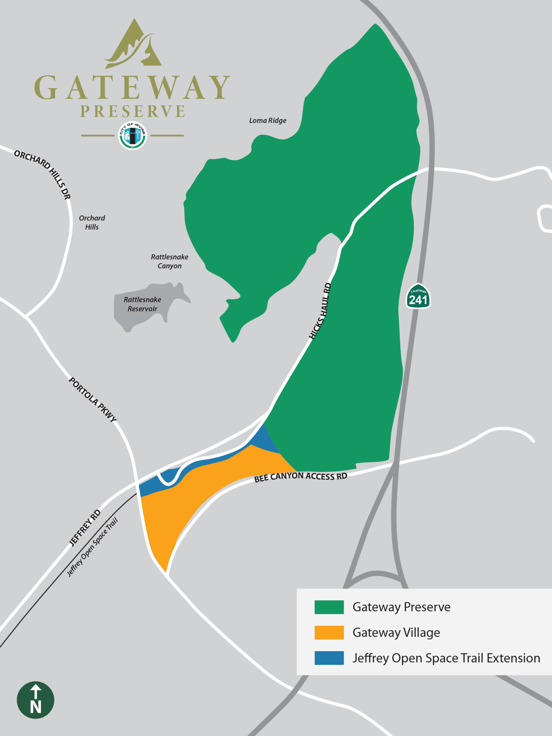 Map of Gateway Preserve in Irvine, CA
